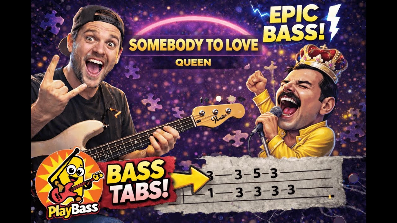 Somebody To Love - Queen (Bass Cover + Tabs)