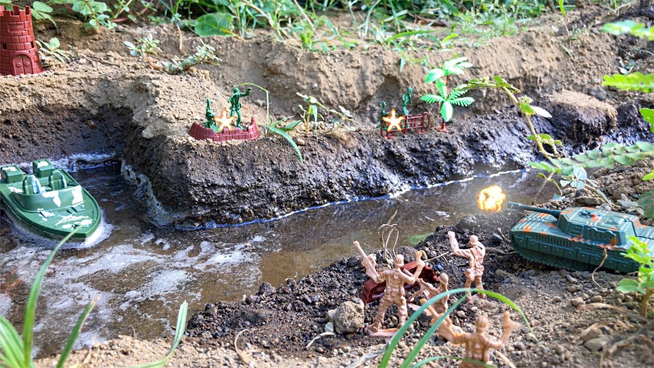 Epic Army Battle At The River | Toy Unboxing