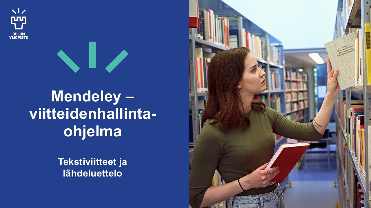 Mendeley – tekstiviitteet ja lähdeluettelo