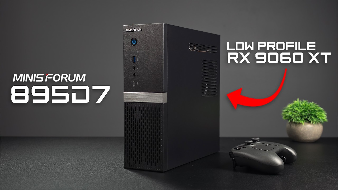 MINISFORUM 895D7 Hands On First Look! Low Profile RX 9060XT + 16 Cores