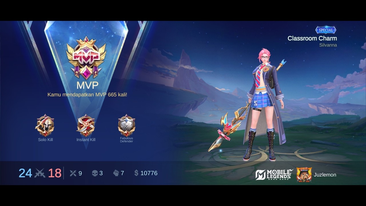 Match 61 Silvana Push Rank MLBB season 39, tutorial buat minsitar peluk tower 😝