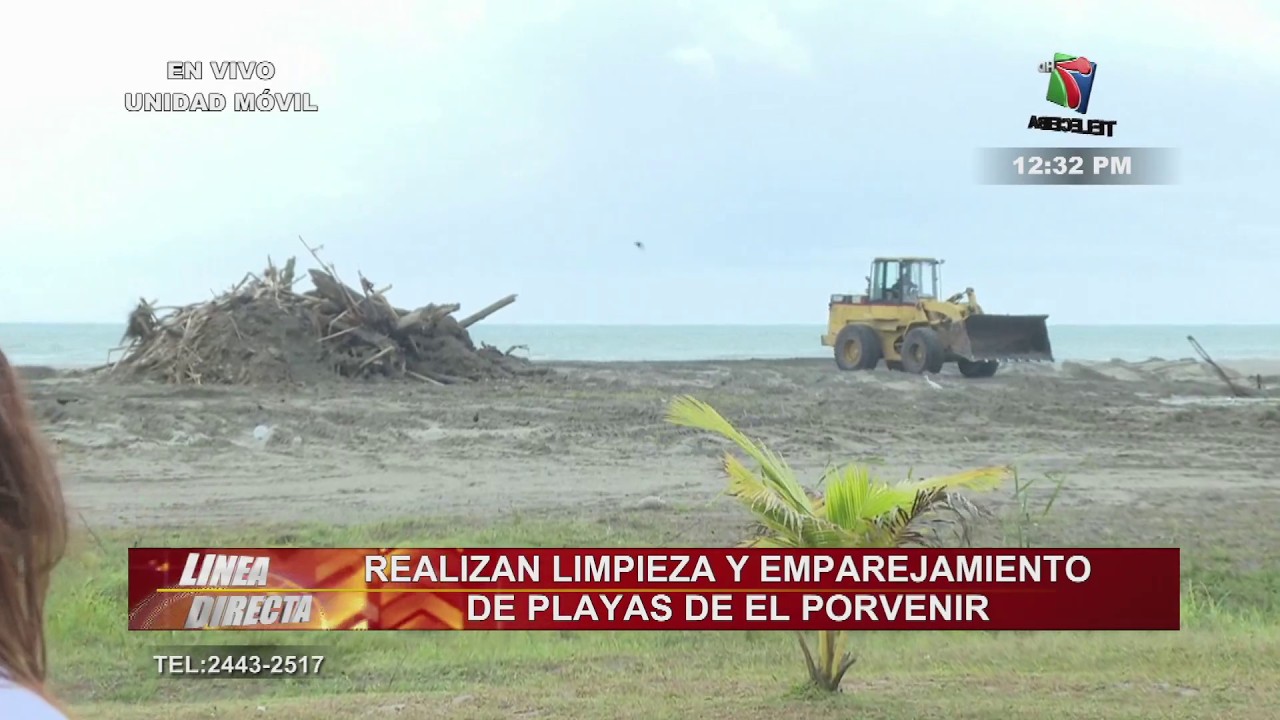 Realizan limpieza y emparejamiento de playas en El Porvenir, Atlántida