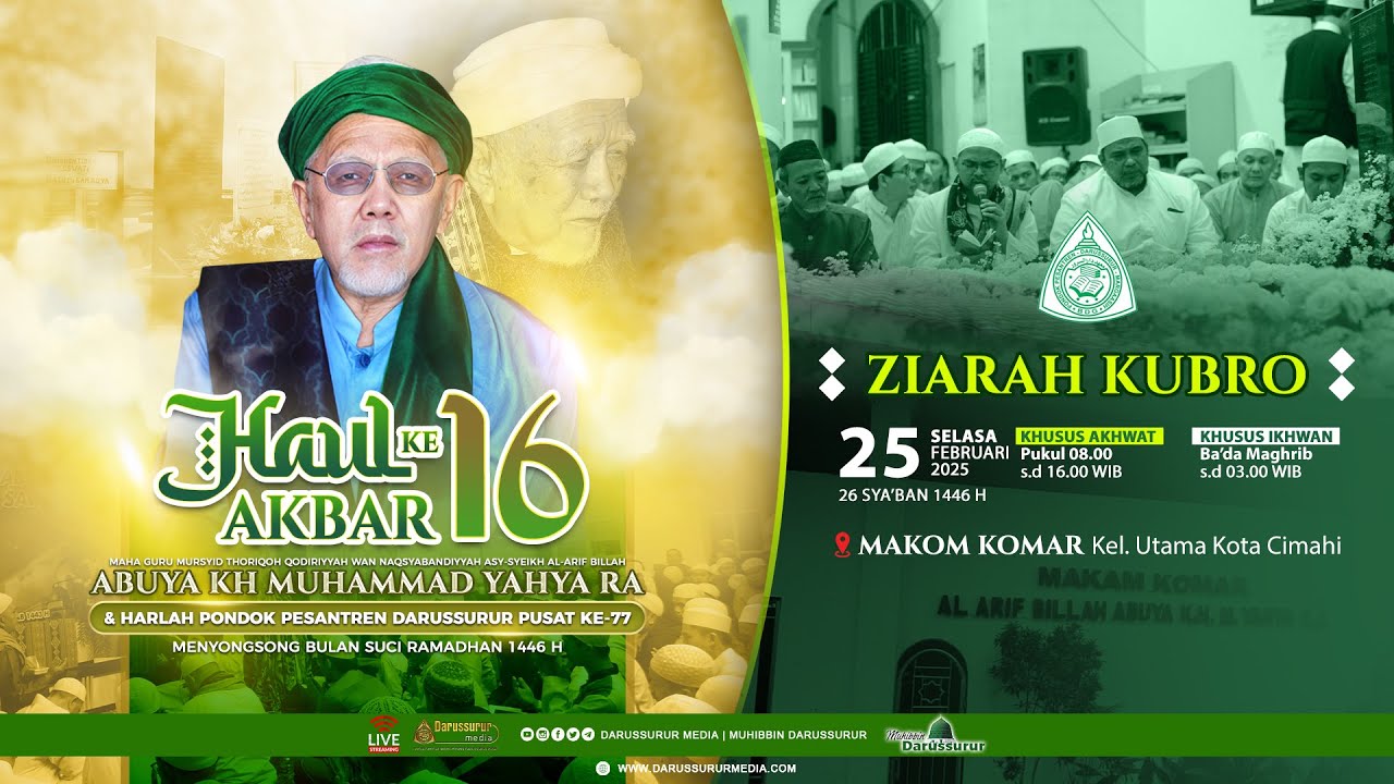 🔴LIVE ZIARAH KUBRO (Rangkaian Acara Haul Akbar ASY-SYEIKH AL-ARIF BILLAH ABUYA KH M YAHYA RA ke-16)