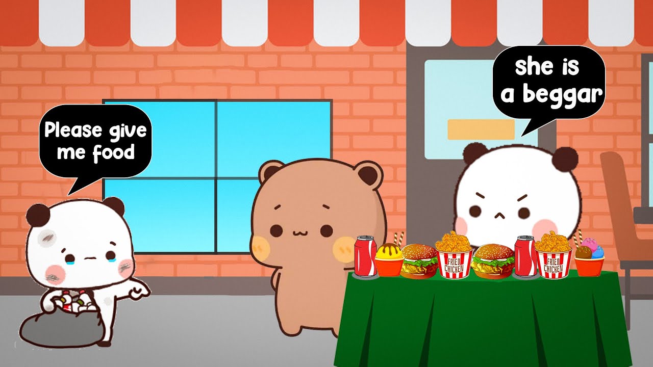 Dinner with BEGGAR😥Learn Humanity from Bubu Dudu | BUBU DUDU Cuties | cartoon | Animation #BDC26