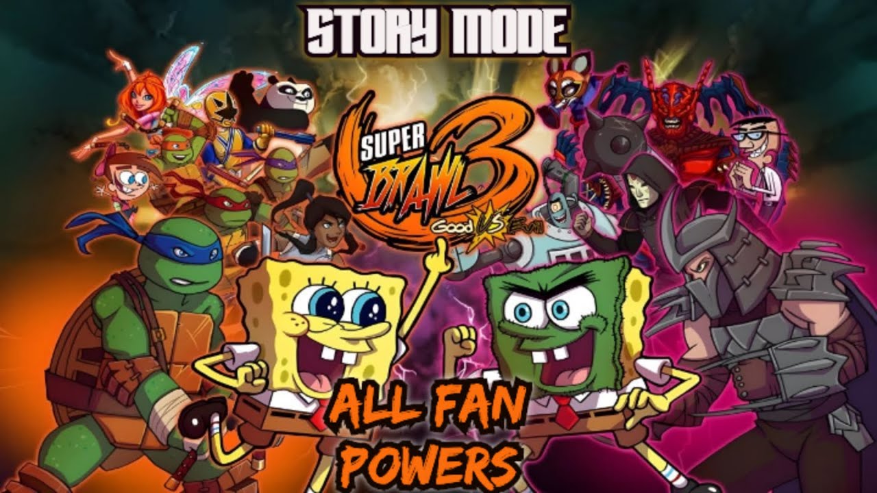 Super Brawl 3 Good VS Evil (All Fan Powers)
