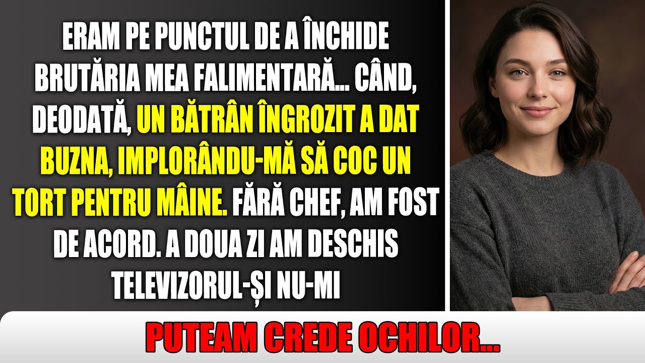 Eram să închid brutăria falimentară - când un bătrân disperat a intrat, cerând un tort pe loc...