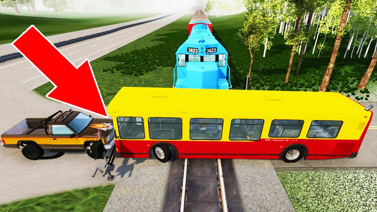Train Accidents #10 - BeamNG Drive | CrashTherapy