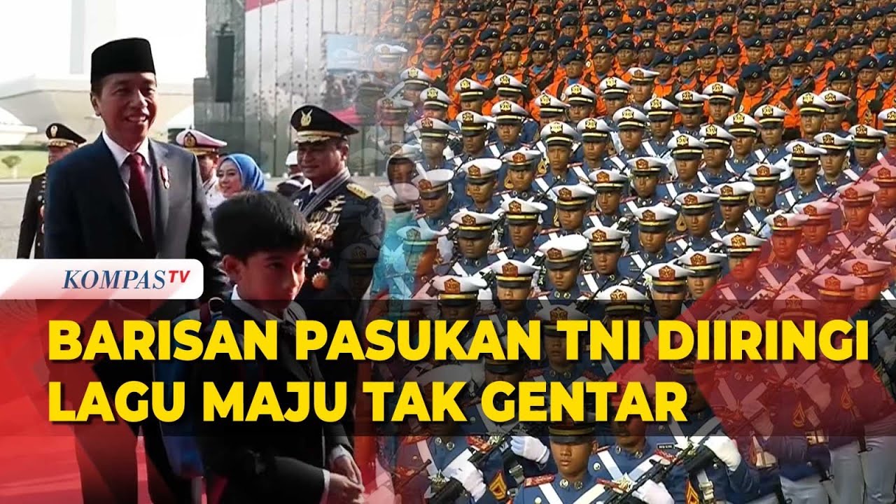 [FULL] Barisan Kompak Pasukan TNI di Monas Diiringi Lagu Maju Tak Gentar