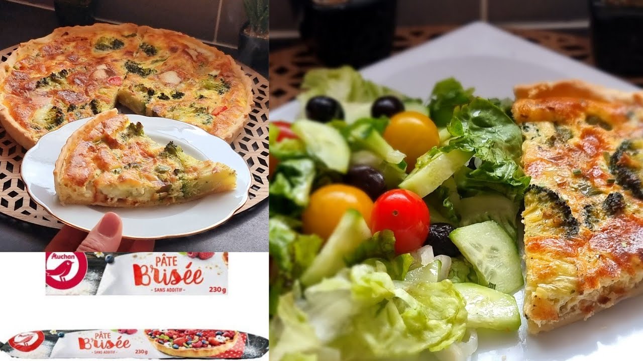 Quiche aux brocolis Simple facile très Rapide كيش بالبروكلي ساهل وسريع بعيجة جاهزة