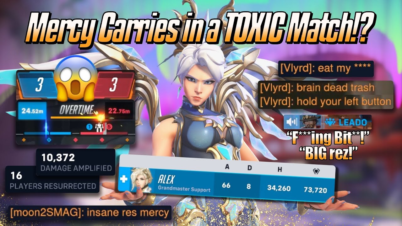 Mercy Carries in a TOXIC Match!? 😱 - Mercy Stadium Gameplay - Overwatch 2 (Season 20)