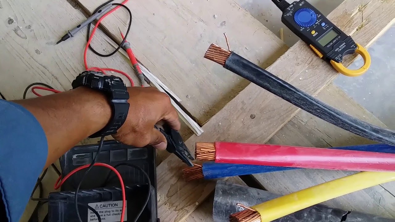 Meggering and testing 4 core 240 cables chiller supply feed from LV