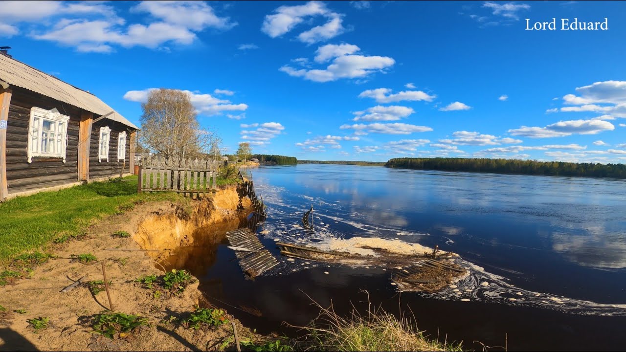 ОБЗОР САМОЙ НЕУСТОЙЧИВОЙ РЕКИ В РОССИИ!!! р. ВЫЧЕГДА. п.ПОДТЫБОК. КОРТКЕРОССКИЙ РН. РЕСПУБЛИКА КОМИ!