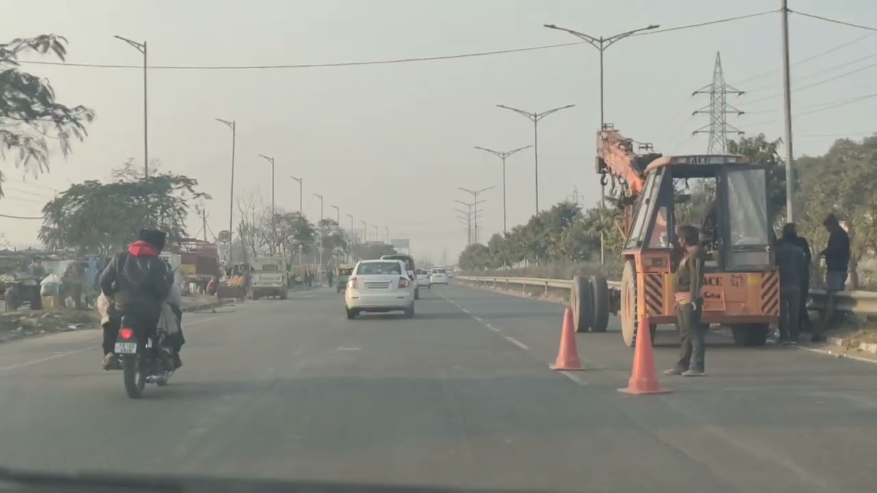 Airport Road Mohali view at Evening 