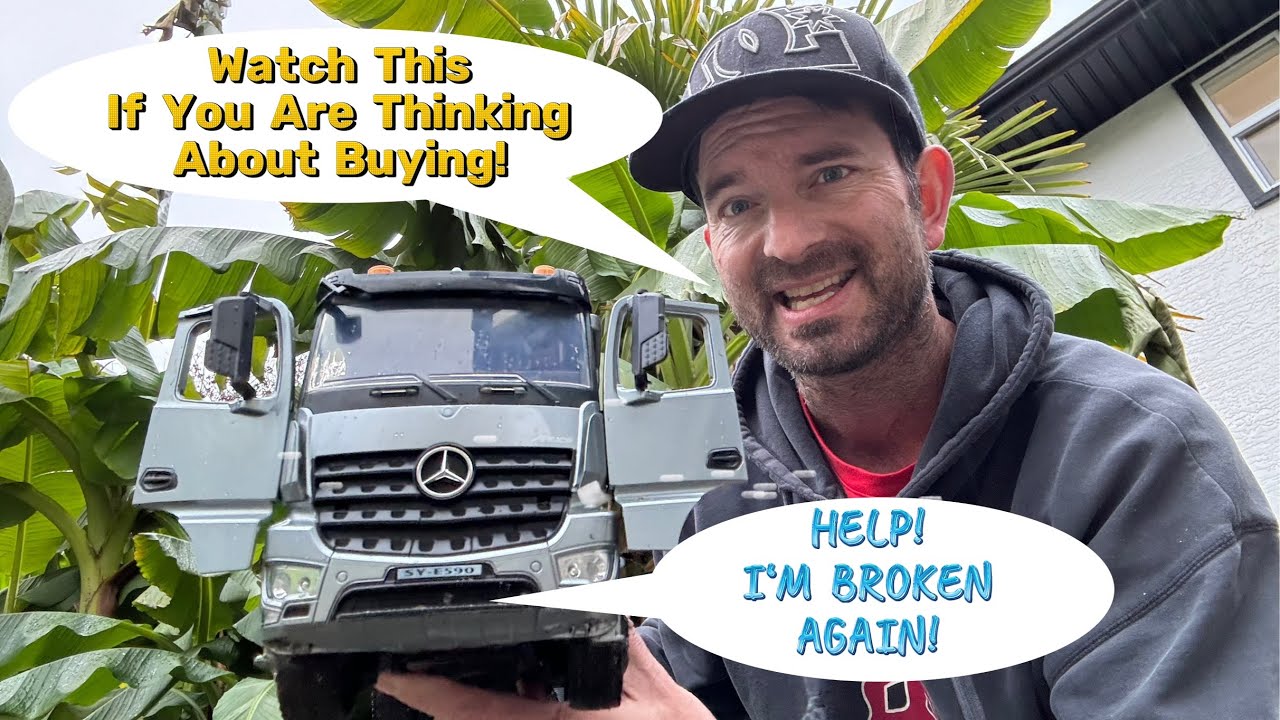 Double E Hobby E-590 MERCEDES AROCS 1/20 Scale RC Dump Truck UNBOXING! TESTING! REPAIR! and REVIEW!