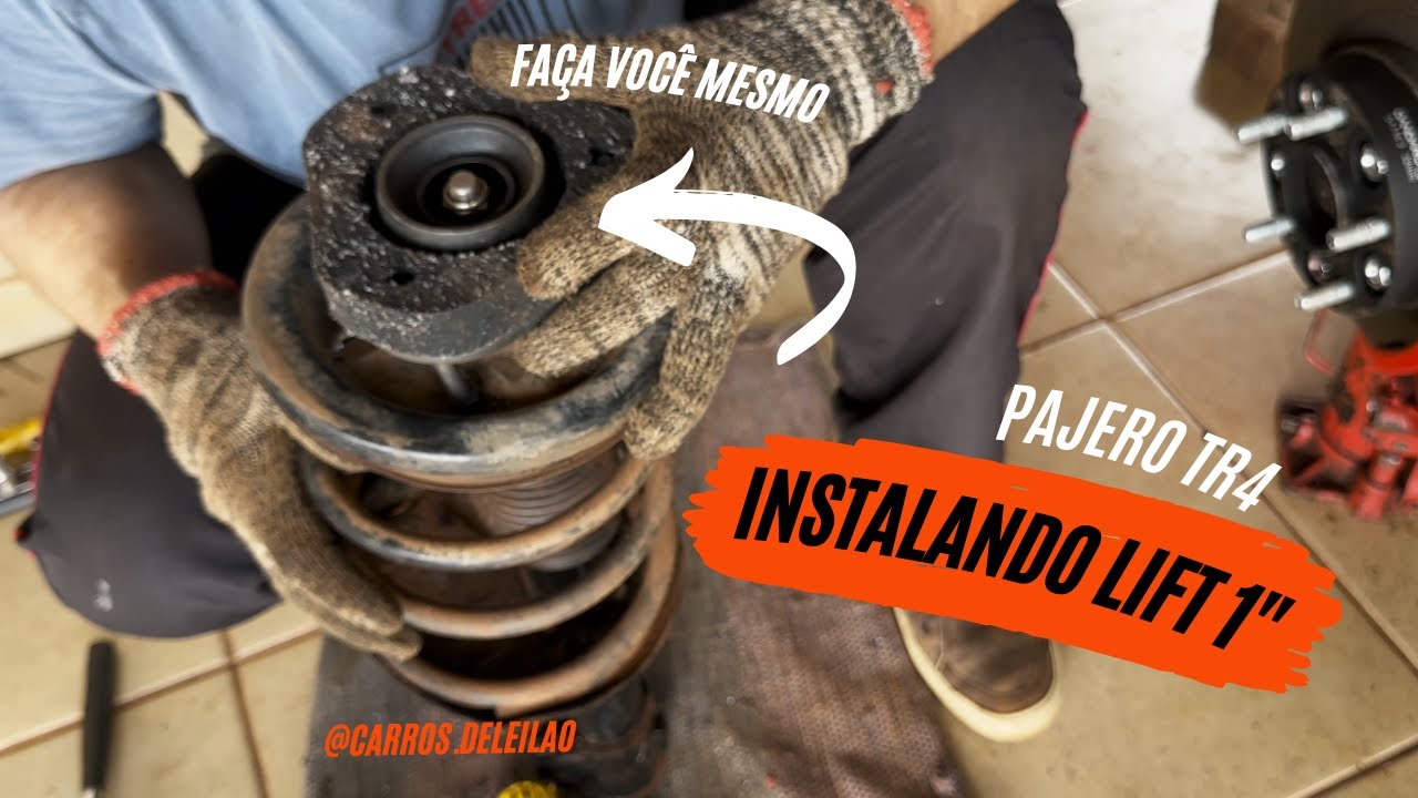 Instalando Lift de 1 Polegada na Pajero TR4 em casa. Faça você mesmo!