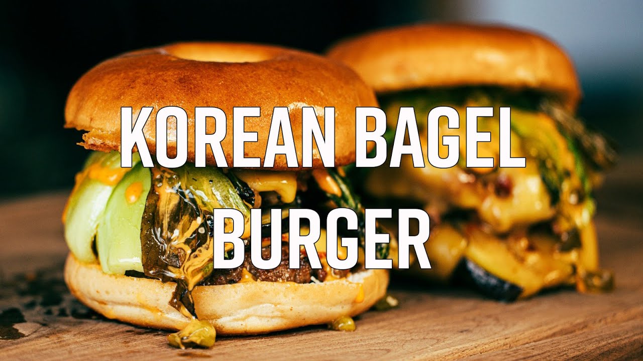 Korean Bagel Burger on a Whistler Grills Cirencester - Game Changers