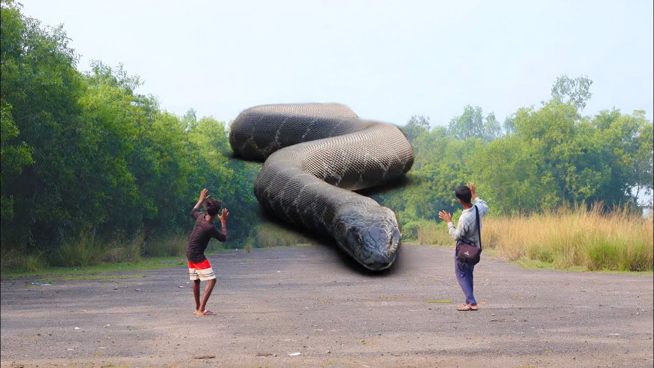Anaconda Snake Attack On Village Boy & Photographer In Forest