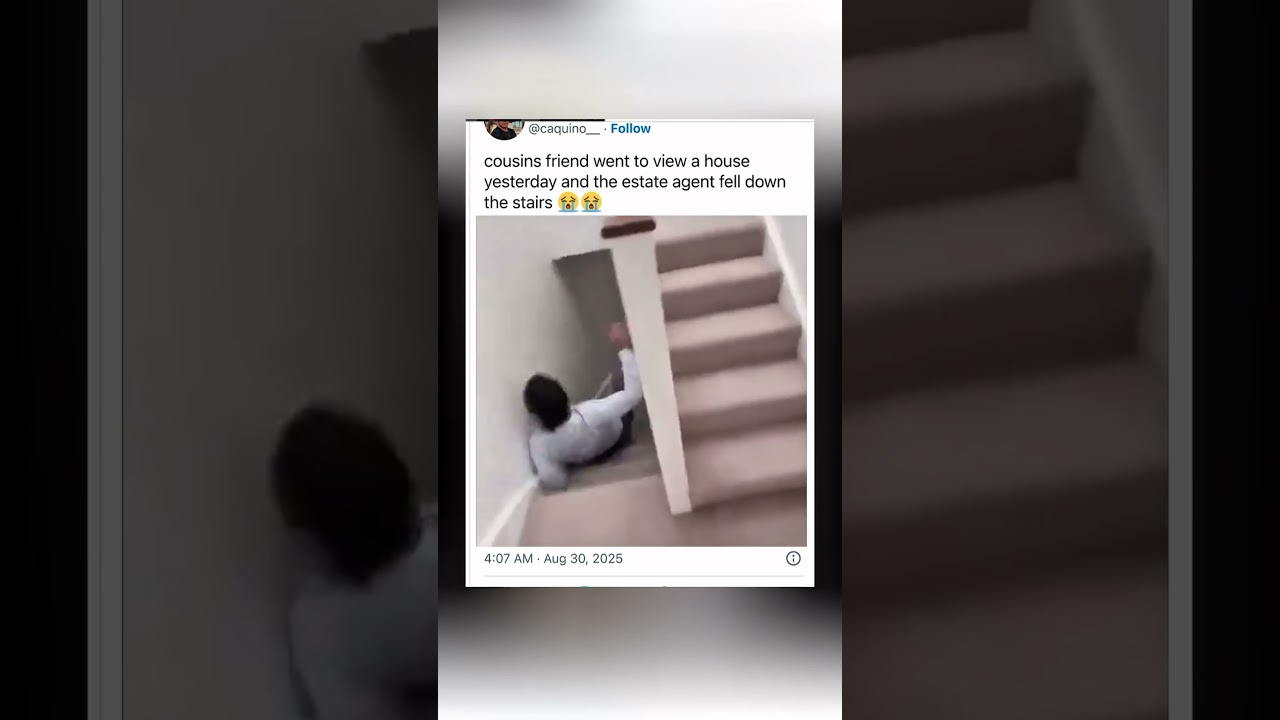 Real estate deal went downhill #Viral #RealtorLife  #RealEstateHumor  #StairFail #6SecondLaugh&hellip;
