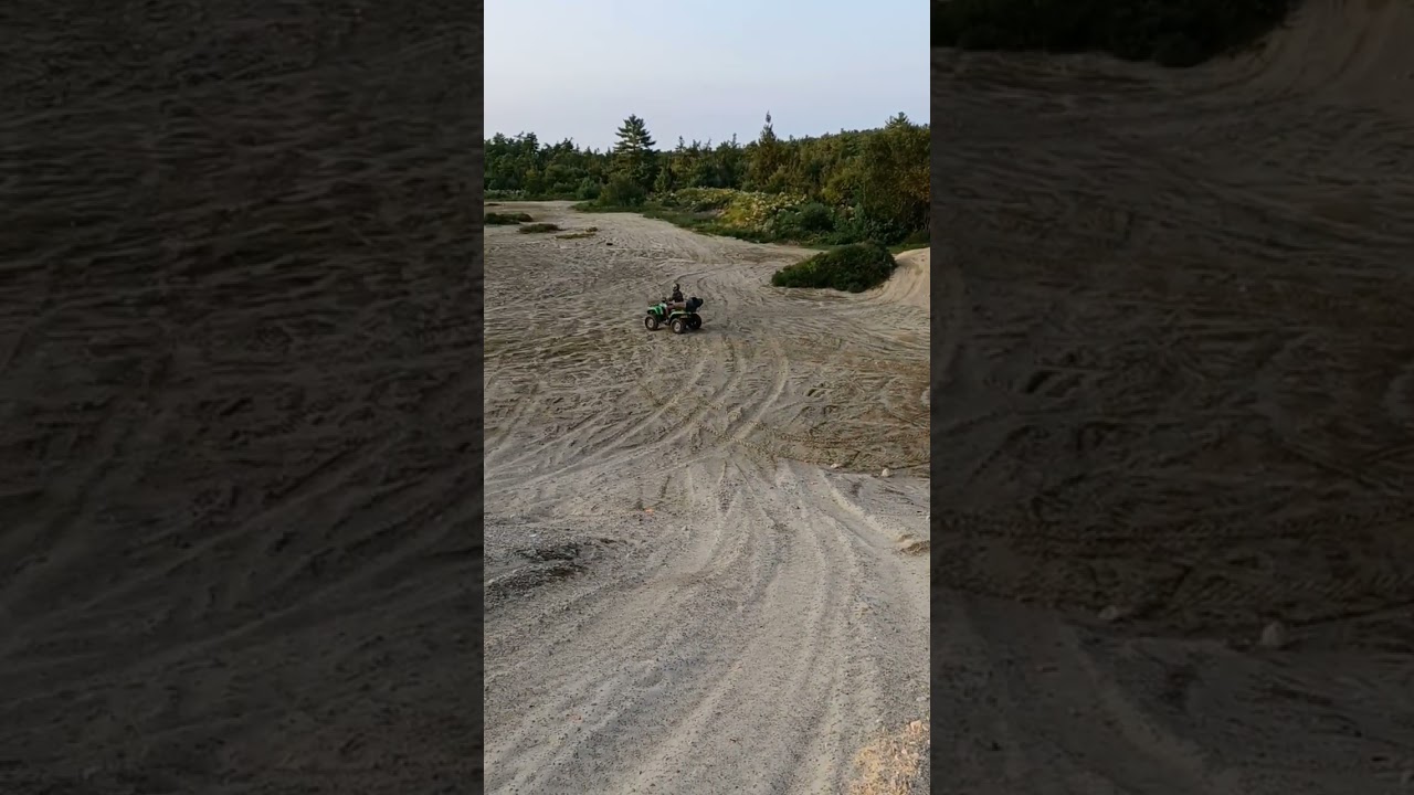 4 wheeler going up steep hill!