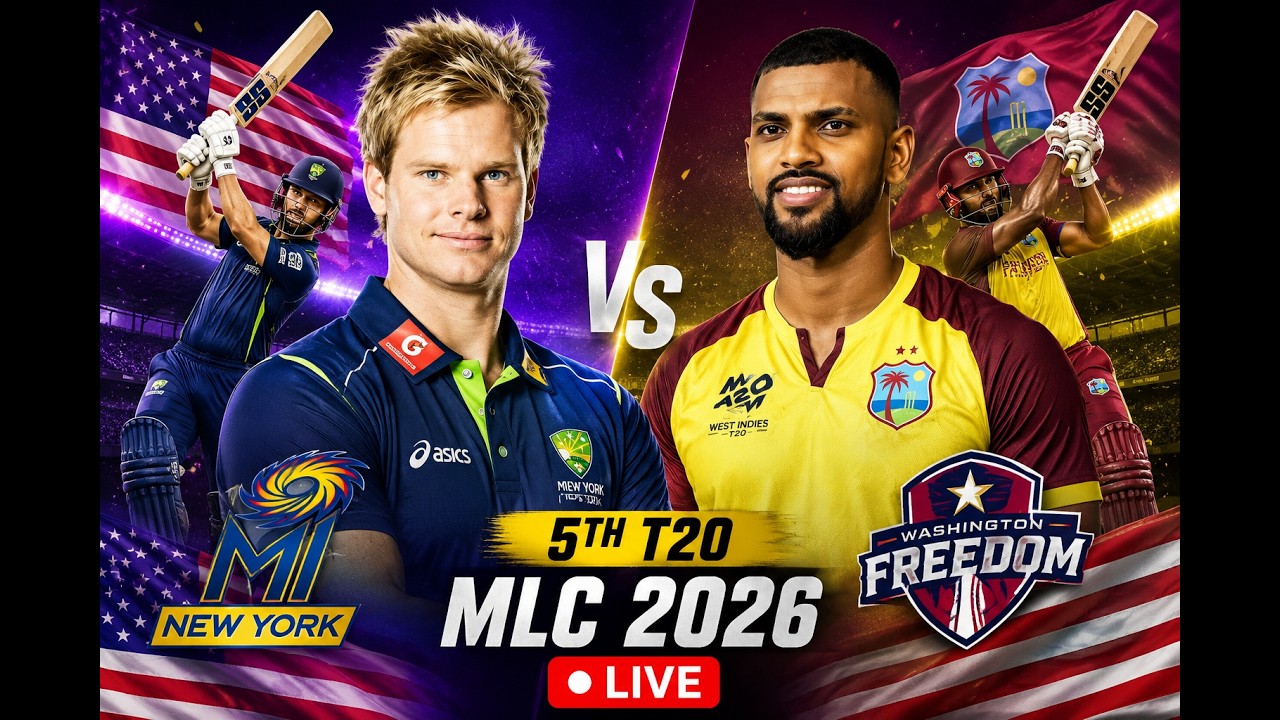 MINY vs WF Live | MI New York vs Washington Freedom Live | 5th T20 MLC 2026 Live
