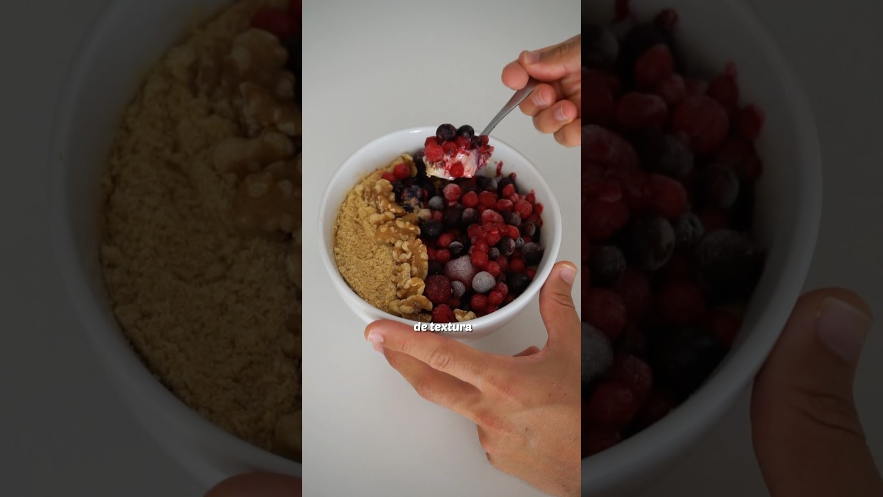 Porridge de avena con frutos rojos congelados ❄️