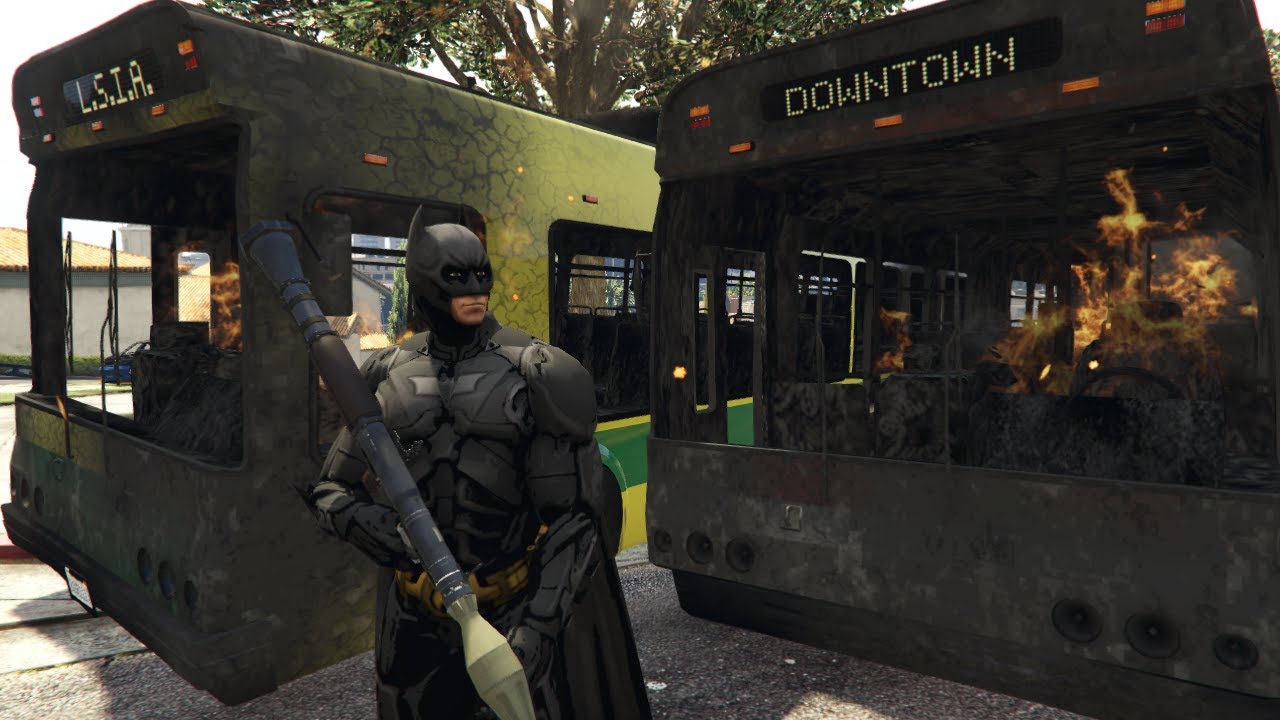 GTA 5 Batman RPG Rocket Launcher Explosion