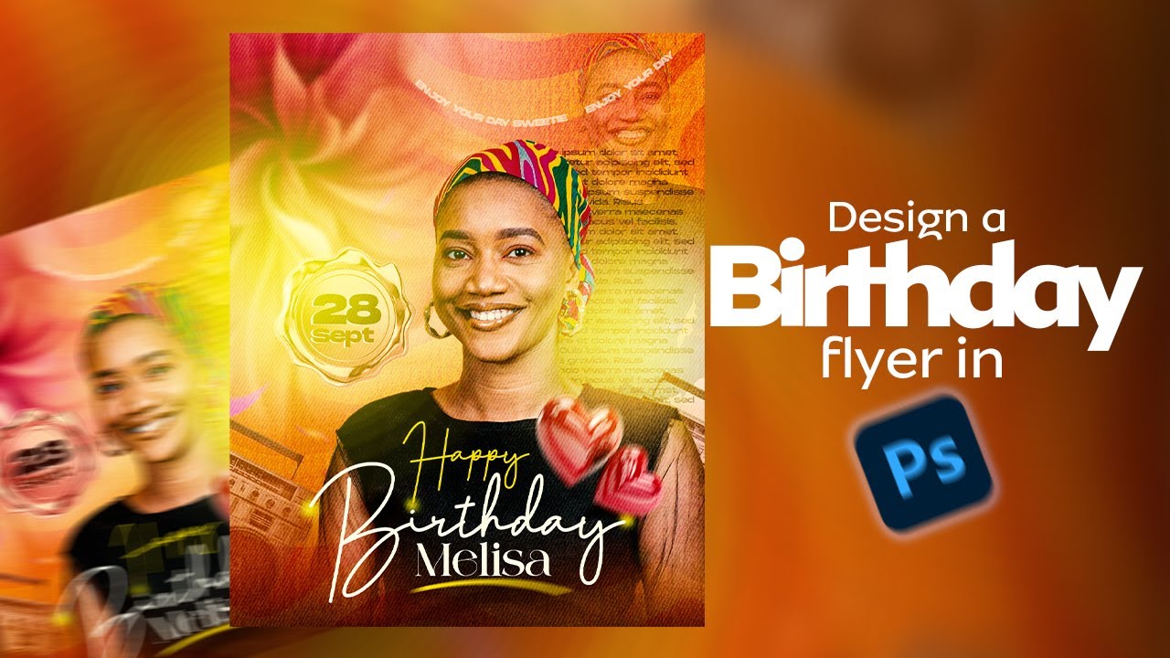Photoshop Birthday Flyer Design Tutorial 🔥 | Party Flyer 2025