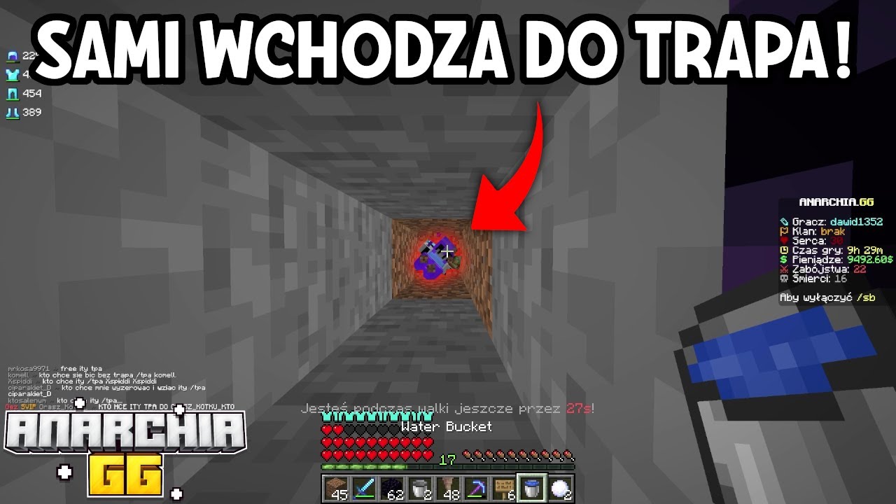 NAJLEPSZY NIEPOZORNY TRAP NA LIFESTEAL SMP (anarchia.gg)