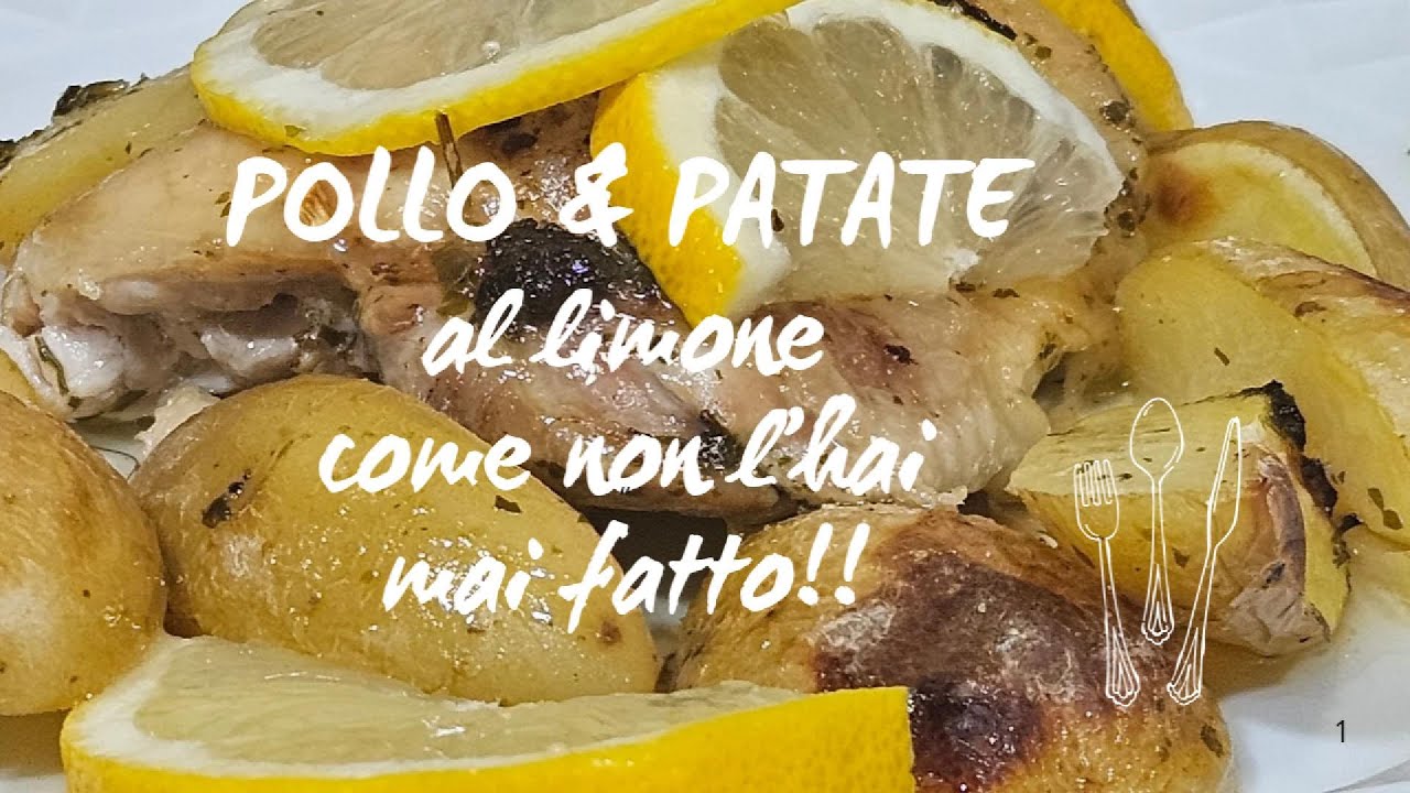 Pollo al forno con patate al limone e prezzemolo | Morbido, profumato e facilissimo