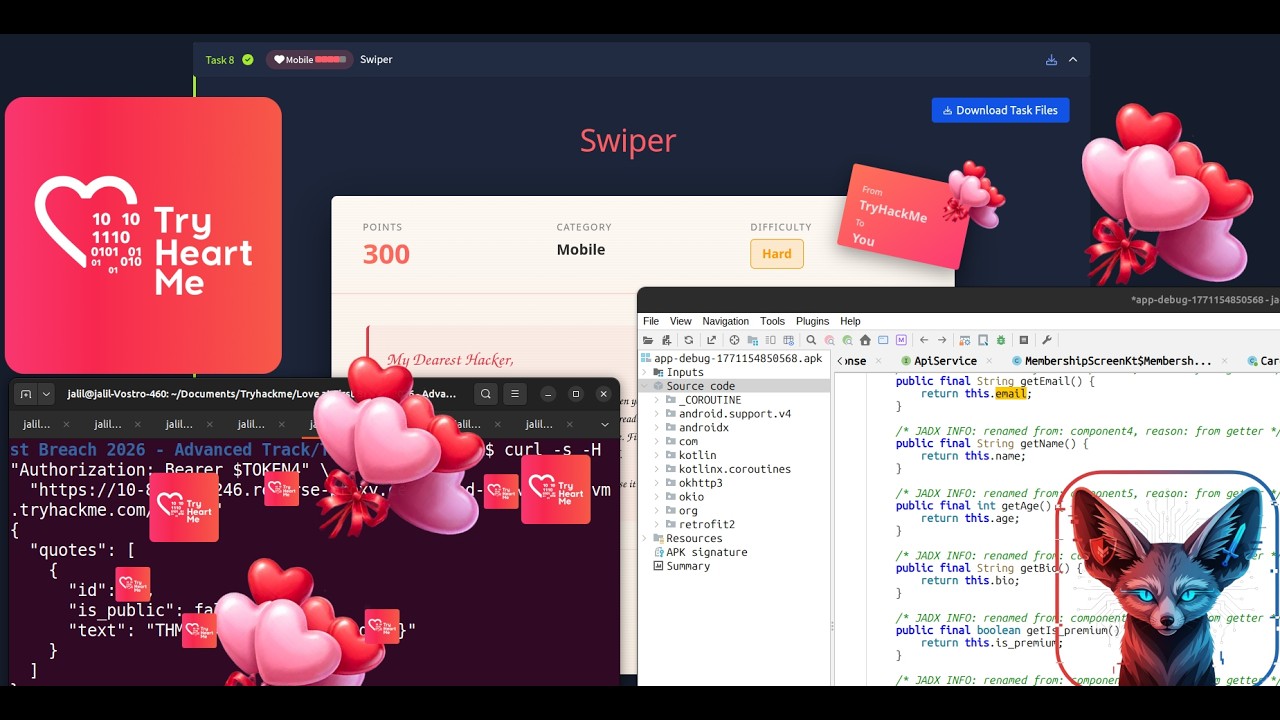TryHackMe Swiper | Mobile | API Hacking | Love at First Breach 2026 - Advanced Track