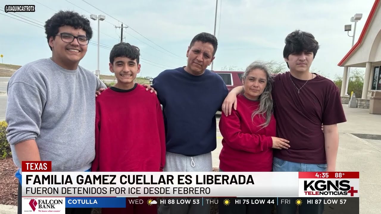 Liberan a familia hispana de un centro de detención de inmigración en Texas.