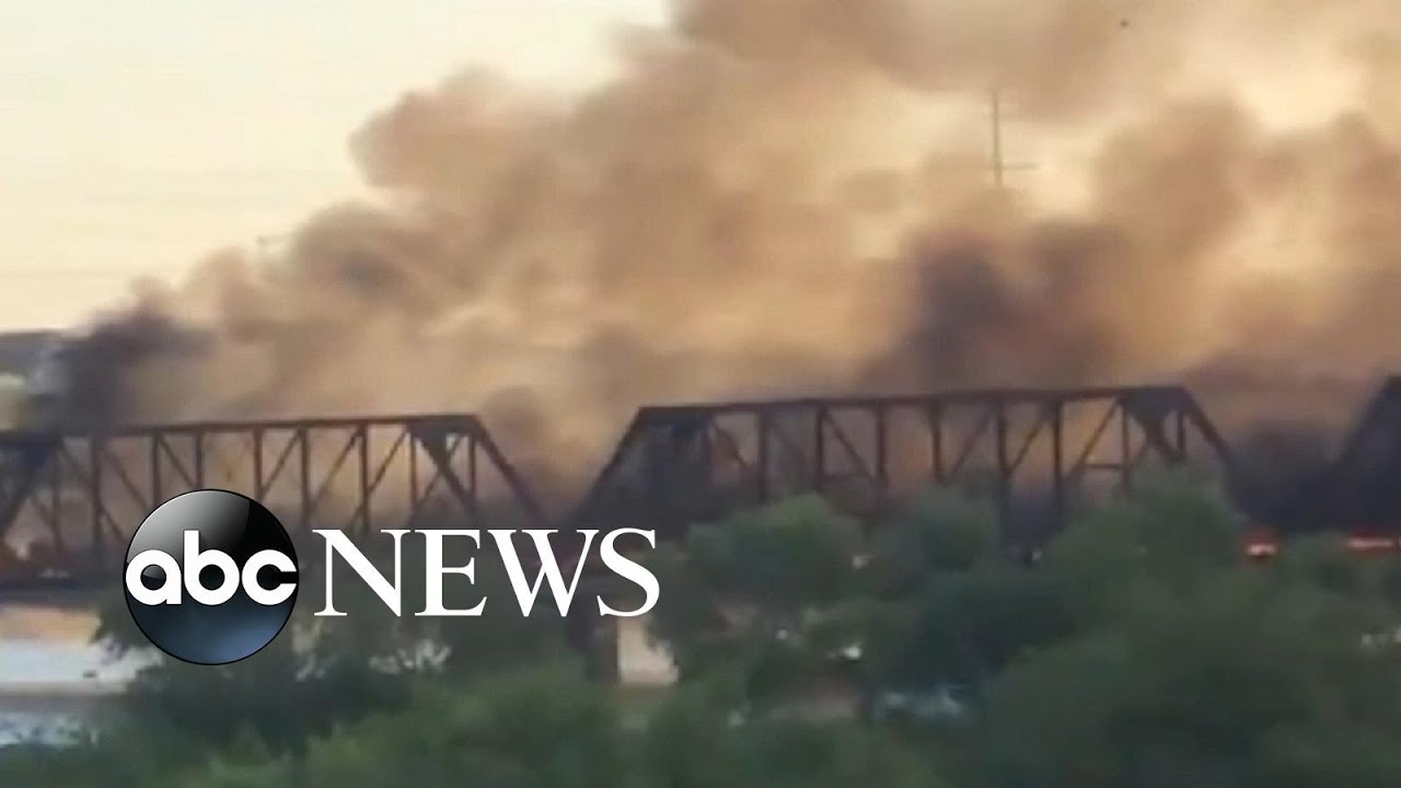 Train catches on fire in Tempe, Arizona