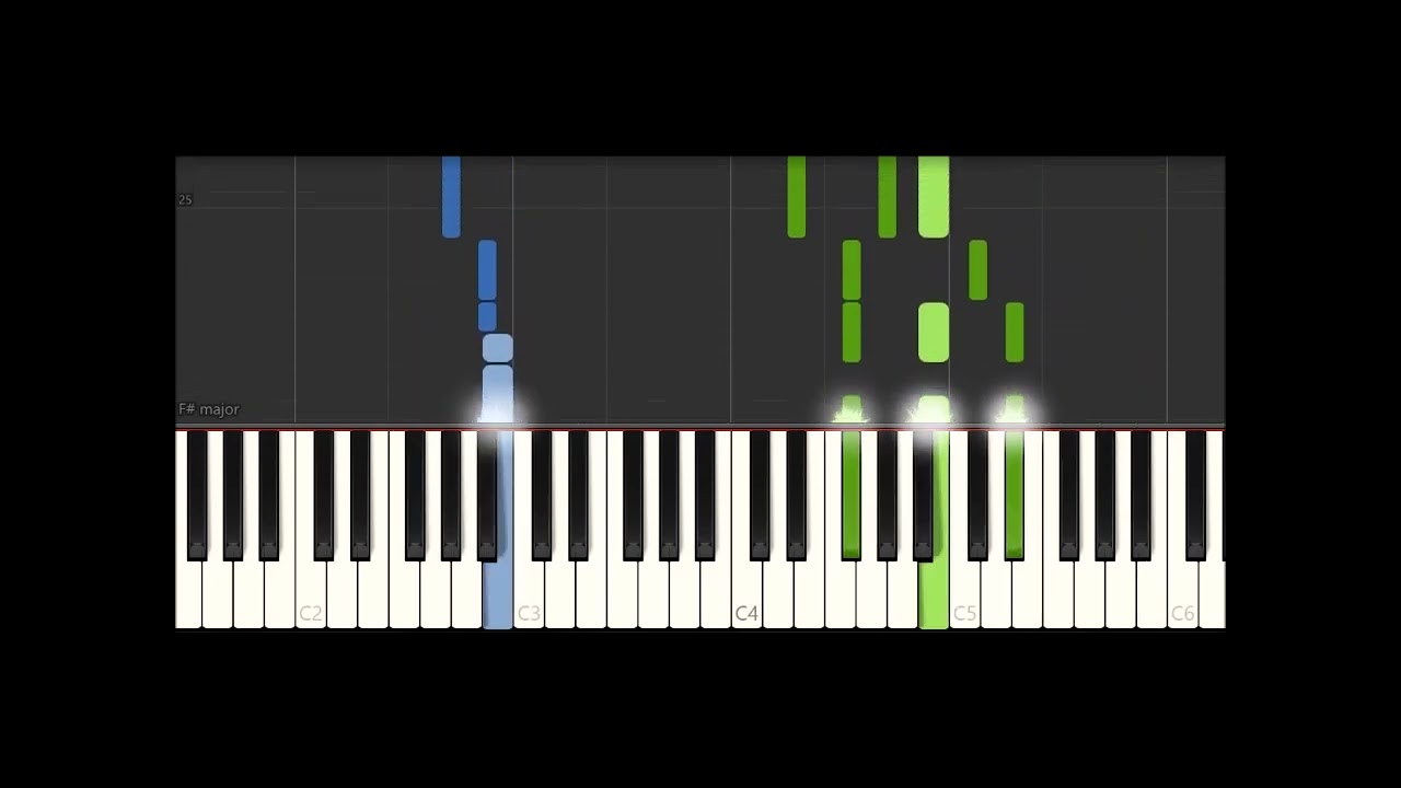 Stevie Wonder - Yester-Me, Yester-You, Yesterday (Piano Solo) Synthesia