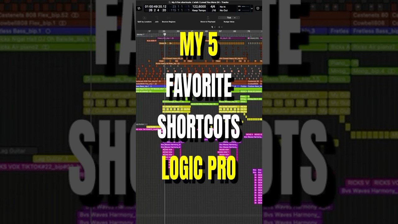 my 5 favourite shortcuts in LOGIC PRO