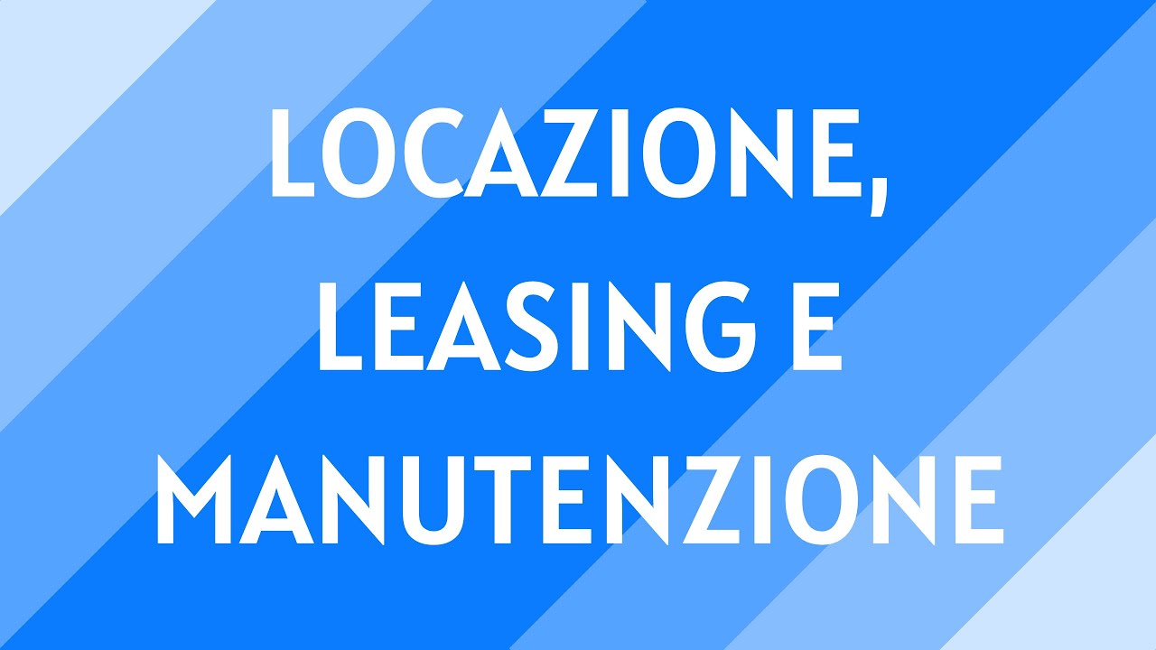 #13 Locazione, leasing e manutenzione di beni strumentali