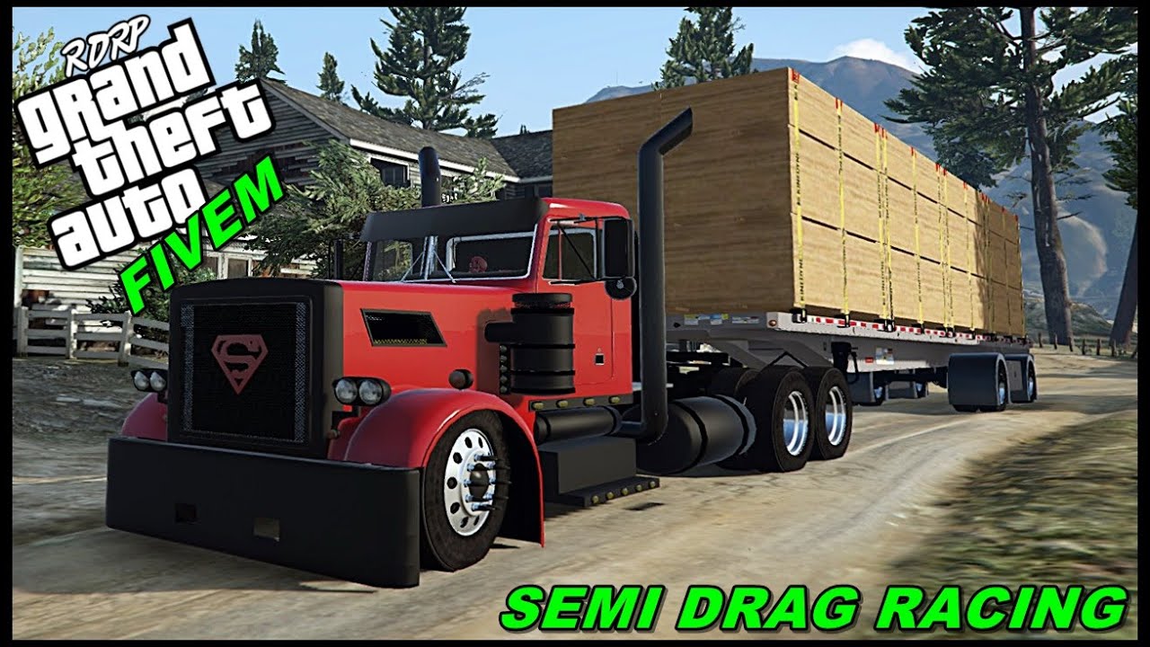 SEMI TRUCK DRAG RACING! - GTA 5 RP RDRP - EP.49 - GTA MODS