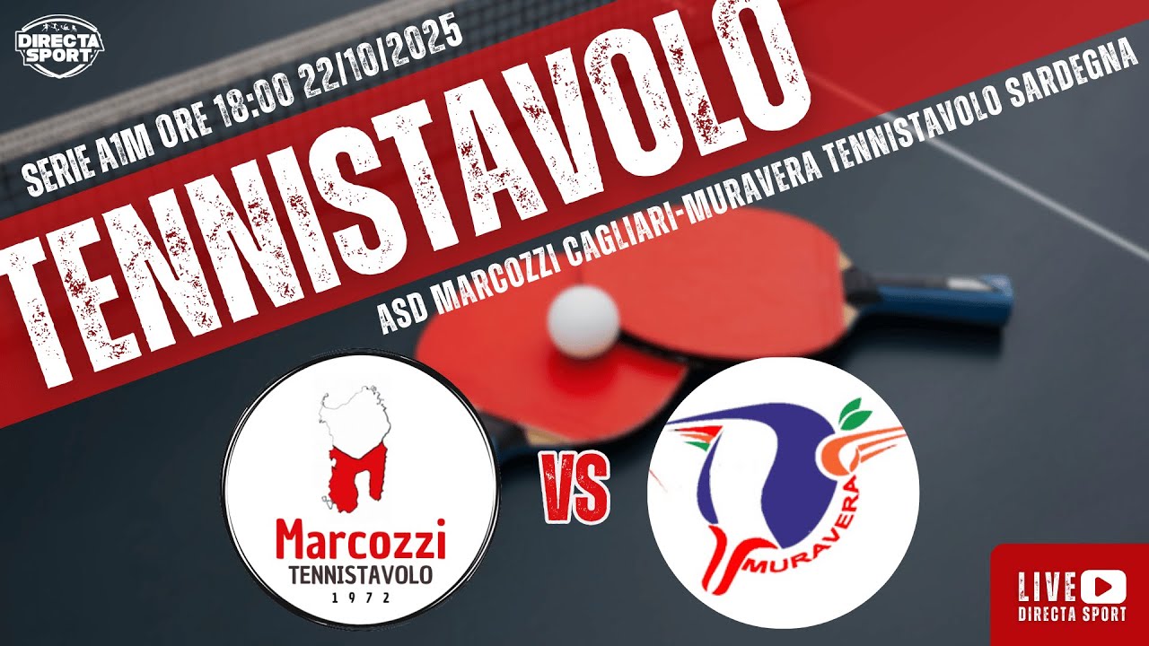 Tennistavolo A1M - Asd Marcozzi Cagliari-Muravera Tennistavolo Sardegna (2-3)