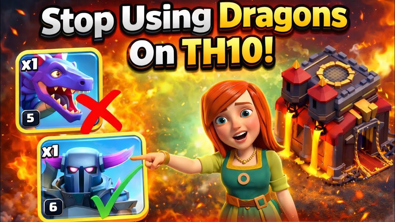 STOP using Dragons at th10🚫! || Clash of clans 