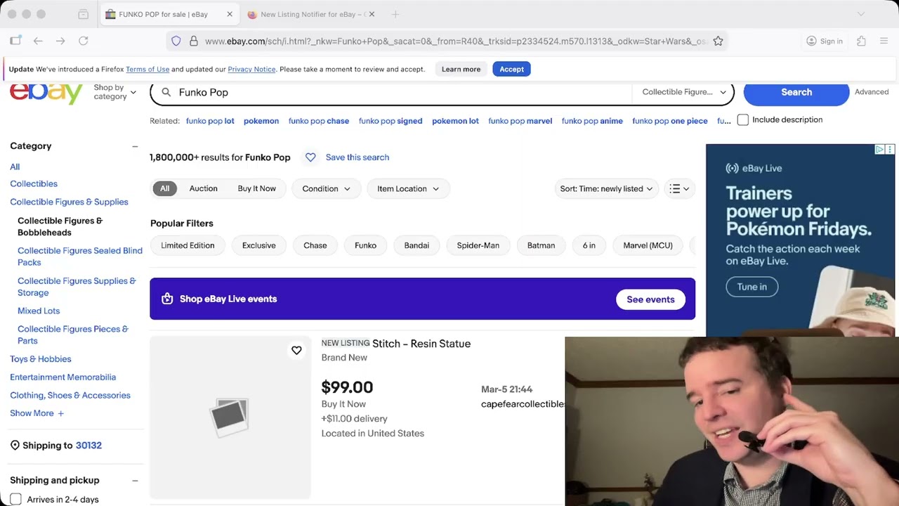 A Funko collector's must have, this add on lets you know of new eBay auctions. You will be 1st!