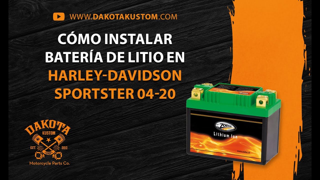 Como instalar Batería de Litio en Harley-Davidson Sportster 04-20 - Dakota Kustom