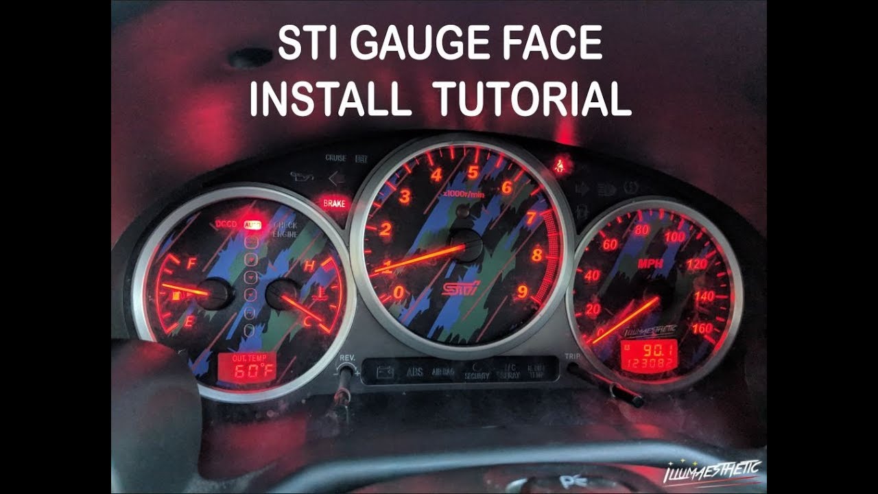 Subaru STi (04-07) Gauge Face Swap Tutorial! - Illumaesthetic Tutorials