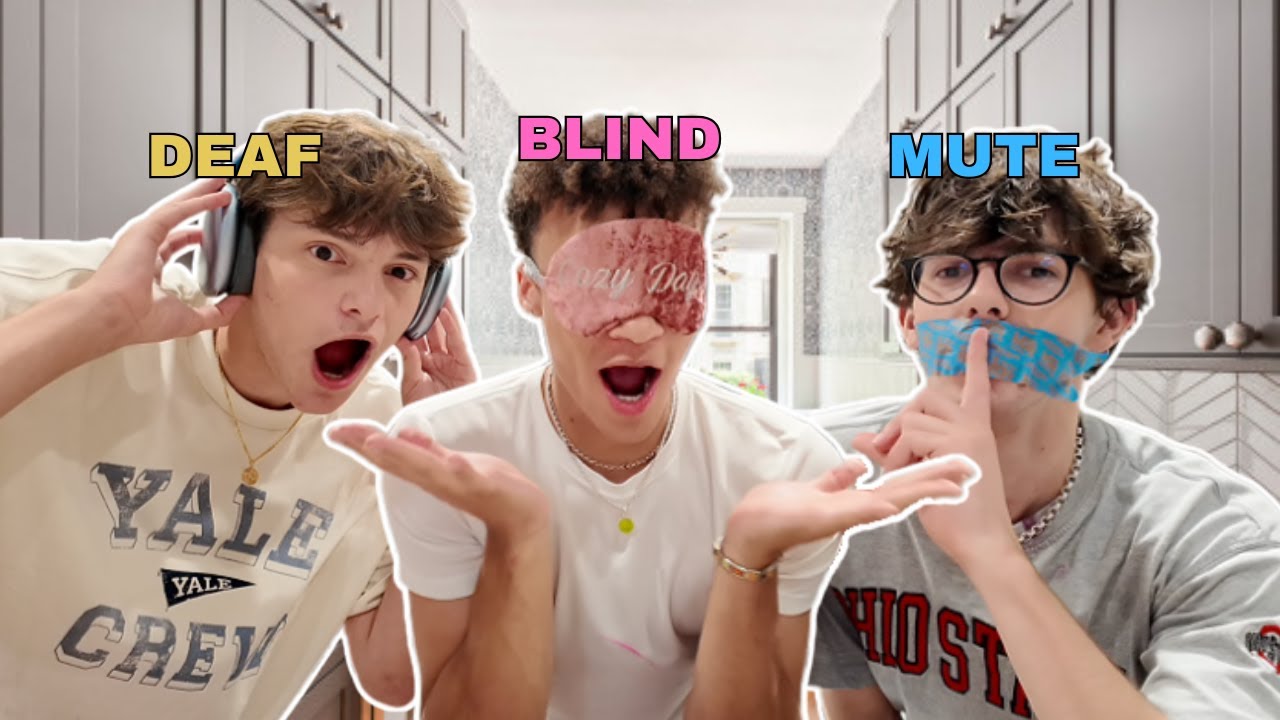 BLIND DEAF AND MUTE COOKING CHALLENGE *CHAOTIC*