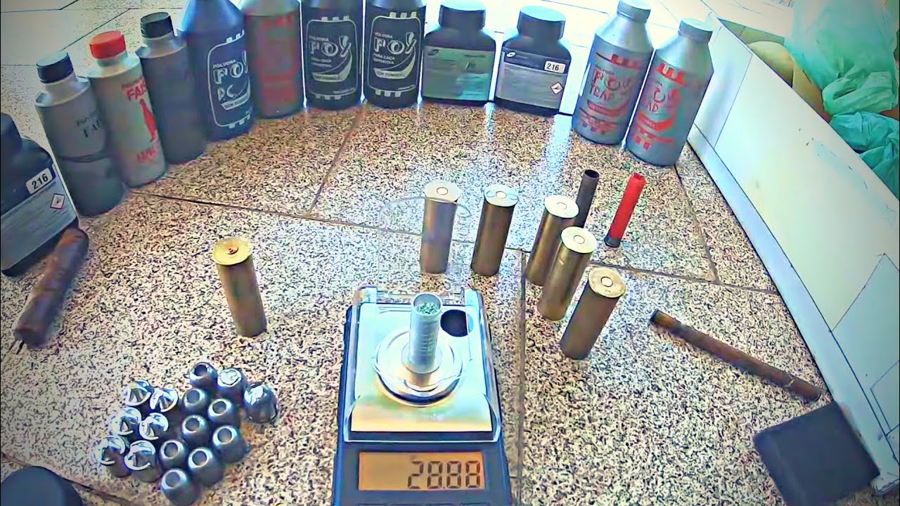 Recarga cartucho metálico cal 12 com polvora FOX TP.  balote,3T e Ch.5