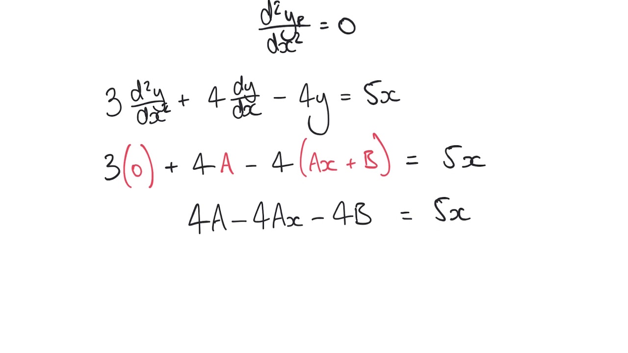 Solving Non-Homogenous Second Order Differential Equations