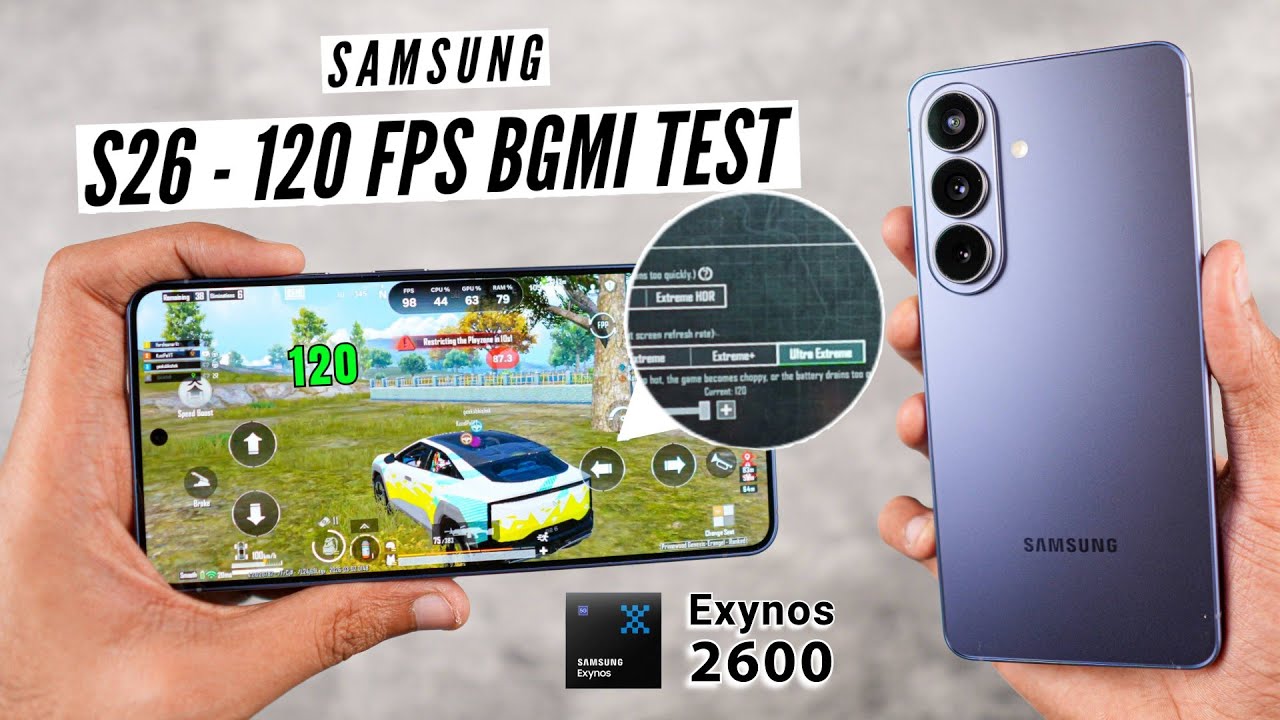 Samsung S26 - 120 FPS BGMI Test, Heating & Battery Test | Exynos 2600 Good or Bad? 🤔