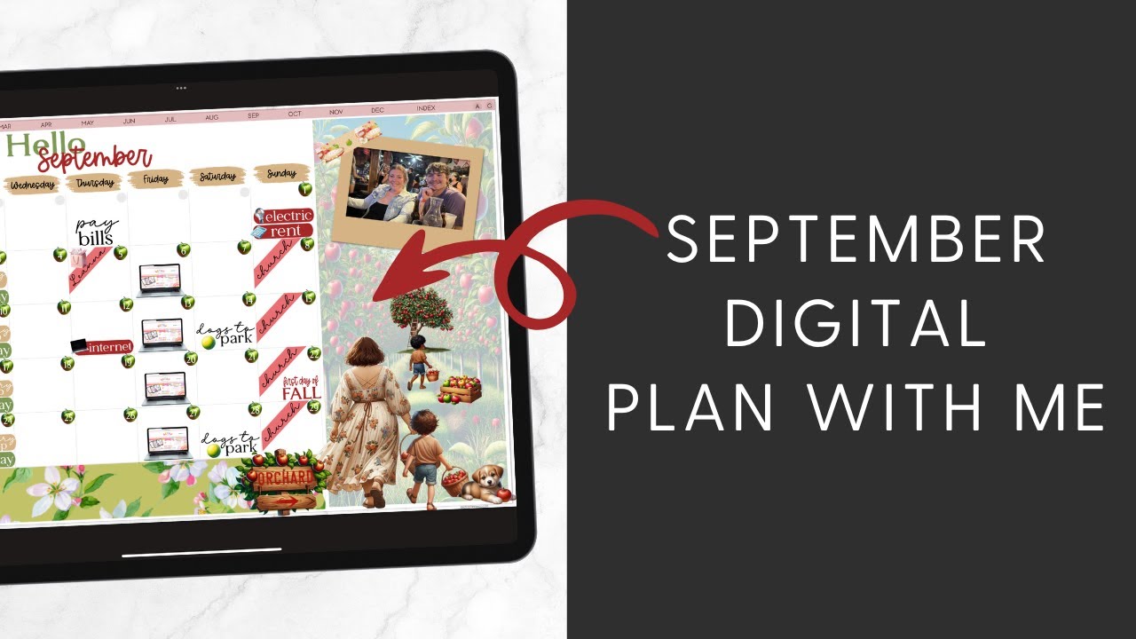 September 2024 Digital Plan With Me Goodnotes 6 iPad Planning, Monthly Plans, Tutorial