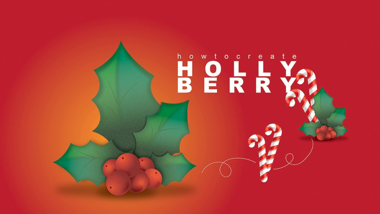 Draw with me | How to create holly berry | Adobe Illustrator | For Beginners 101