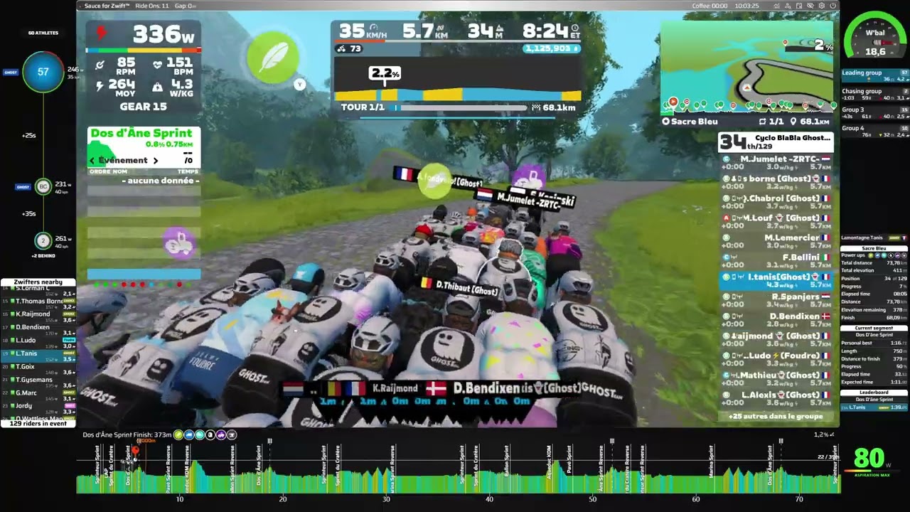 ZWIFT/Cyclo BlaBla Ghost Team/Sacre Bleu/74 km/2026 02 22