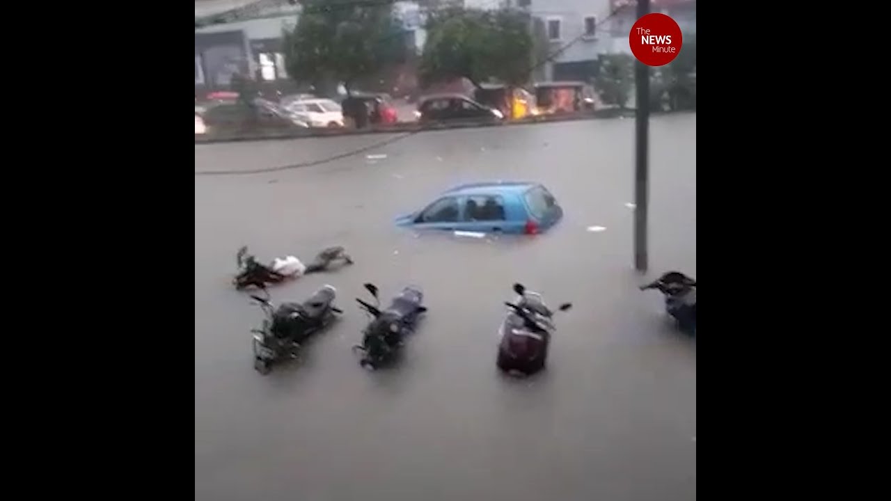 Sudden downpour in Hyderabad inundates roads, submerges vehicles