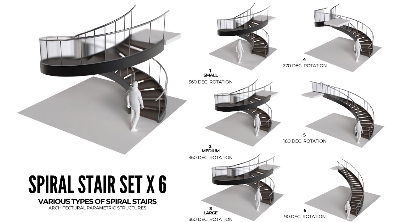 Grasshopper for Rhino Spiral Stairs Master Script Overview